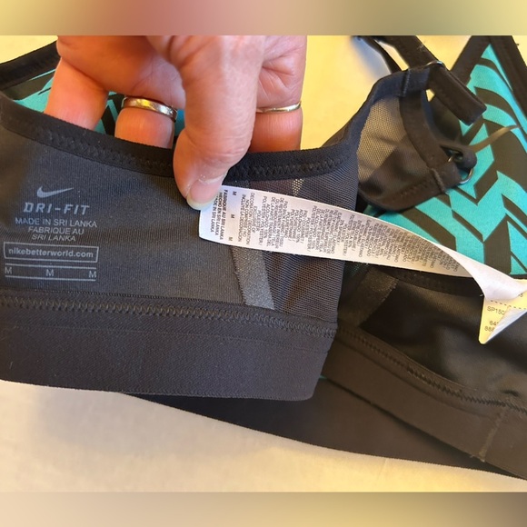 Nike Pro Indy Freeze Frame Sports Bra Geometric athletic Sports Bra Sz-M. AA8 - Picture 10 of 12
